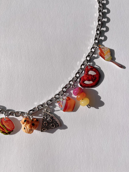 Stack of Snacks Charm Necklace