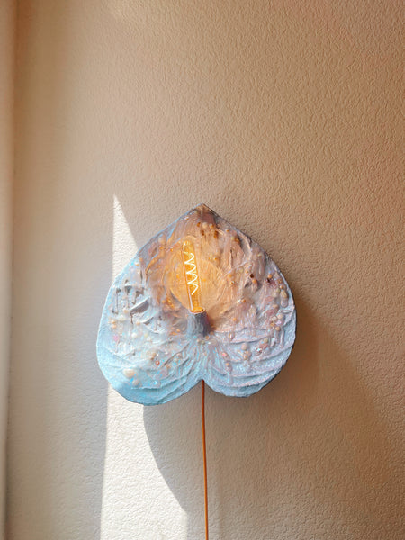 Light Periwinkle Anthurium Sconce