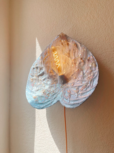 Light Periwinkle Anthurium Sconce