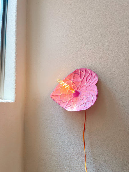 Pink Anthurium Sconce