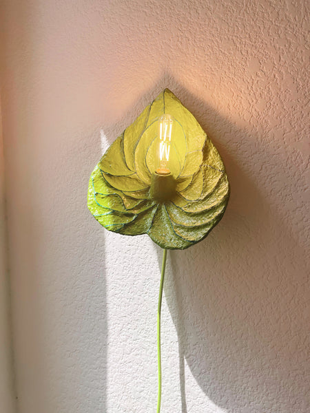 Green Anthurium Sconce
