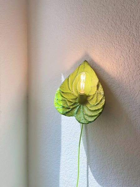 Green Anthurium Sconce