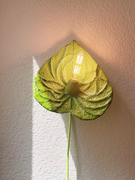 Green Anthurium Sconce