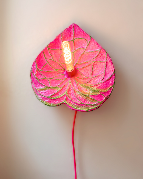 Pink Anthurium Sconce