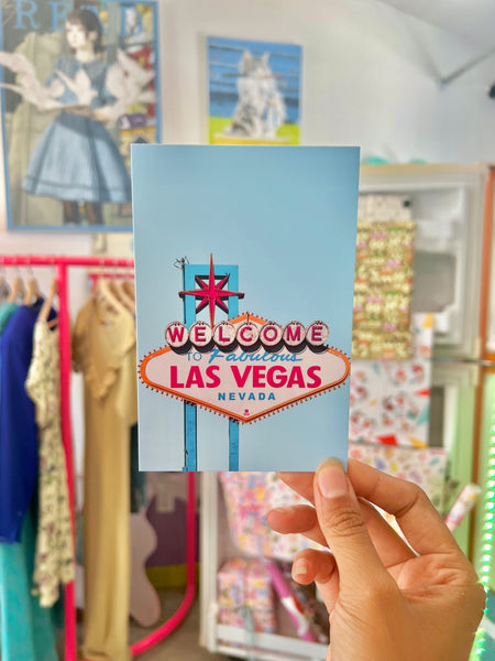 A photograph of the iconic Welcome to Las Vegas sign against a clear blue sky. Symbolizing the excitement and warm hospitality of Las Vegas.