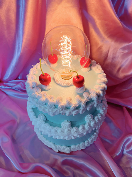 Robin's Egg Blue Cake Lamp