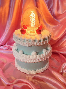 Robin's Egg Blue Cake Lamp