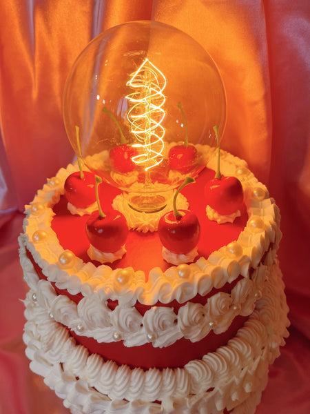 Cherry Red Cake Lamp