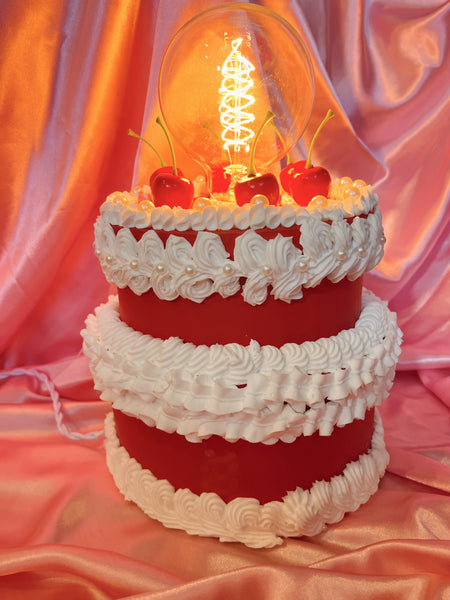 Cherry Red Cake Lamp