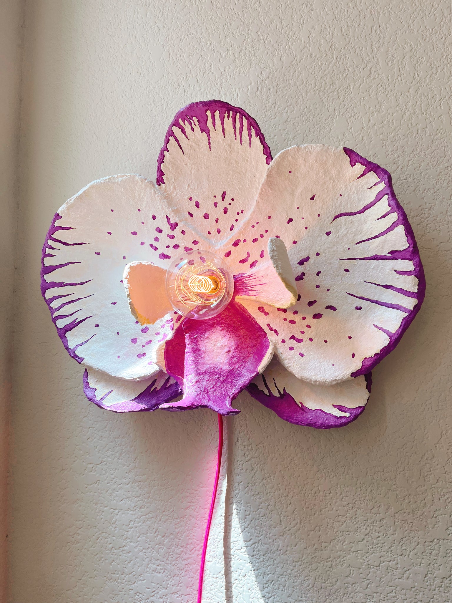 Custom Orchid Sconce Commission