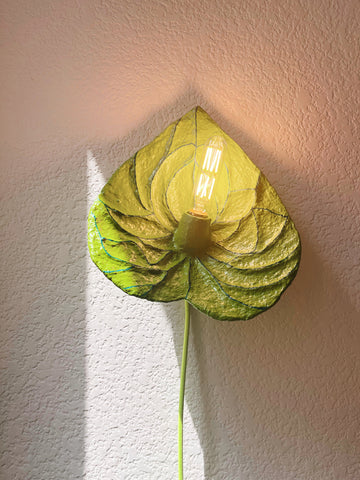 Green Anthurium Sconce