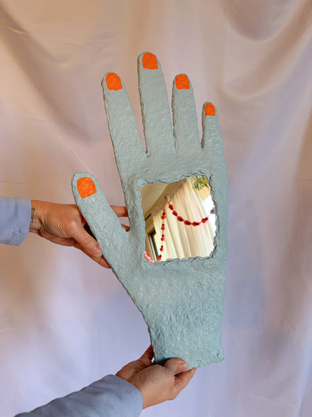 Blue Hand Mirror