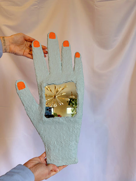 Blue Hand Mirror