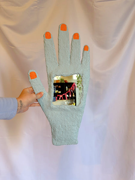 Blue Hand Mirror