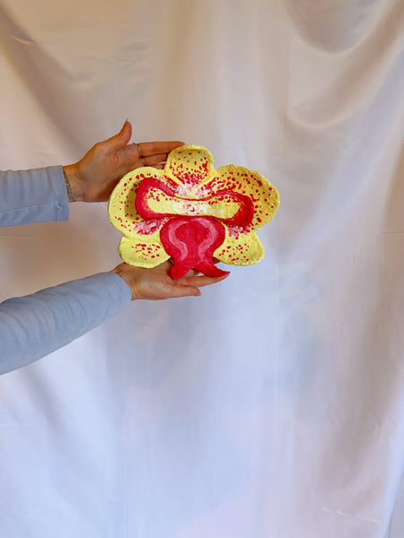 Yellow Orchid Wall Sculpture