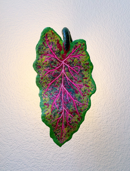 Wireless Coleus Leaf Wall Sconce