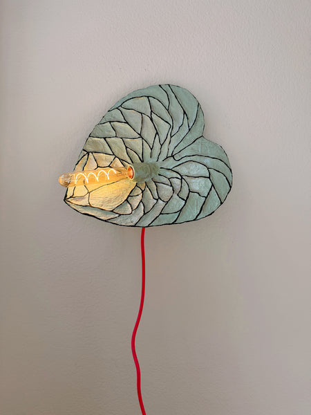Anthurium Sconce - Pearl Mint