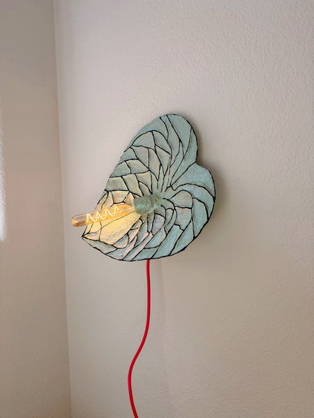 Anthurium Sconce - Pearl Mint
