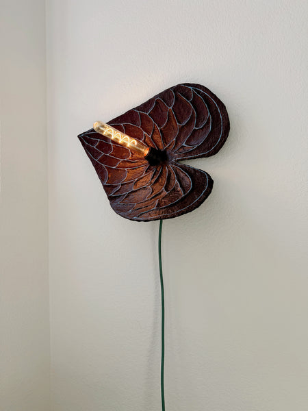 Anthurium Sconce- Plum