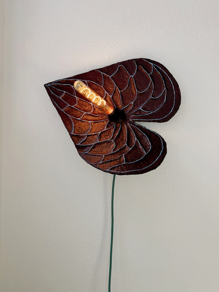 Anthurium Sconce- Plum