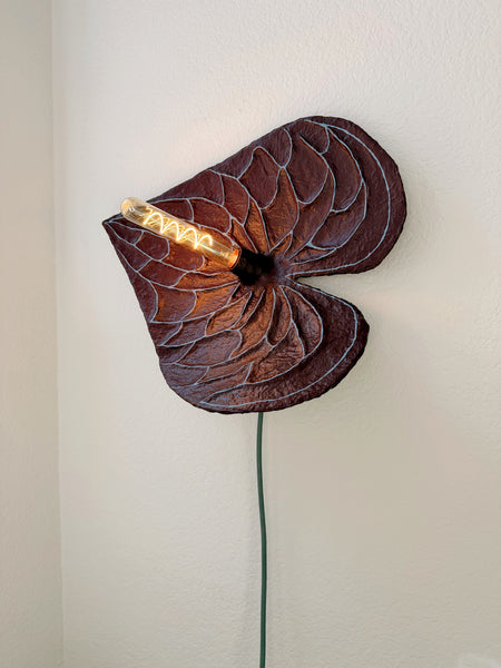 Anthurium Sconce- Plum