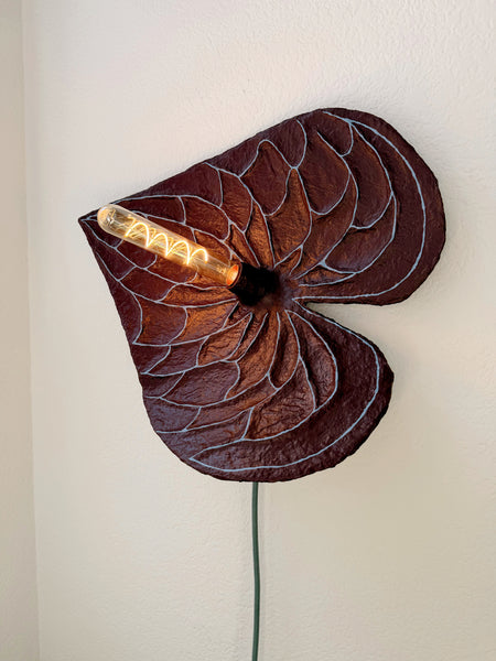 Anthurium Sconce- Plum