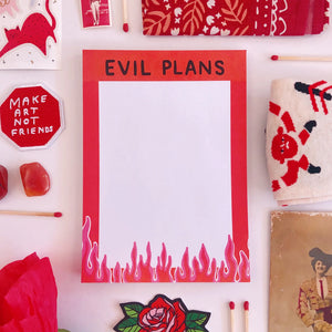 Evil Plans Notepad 5x7 - 50 Sheets