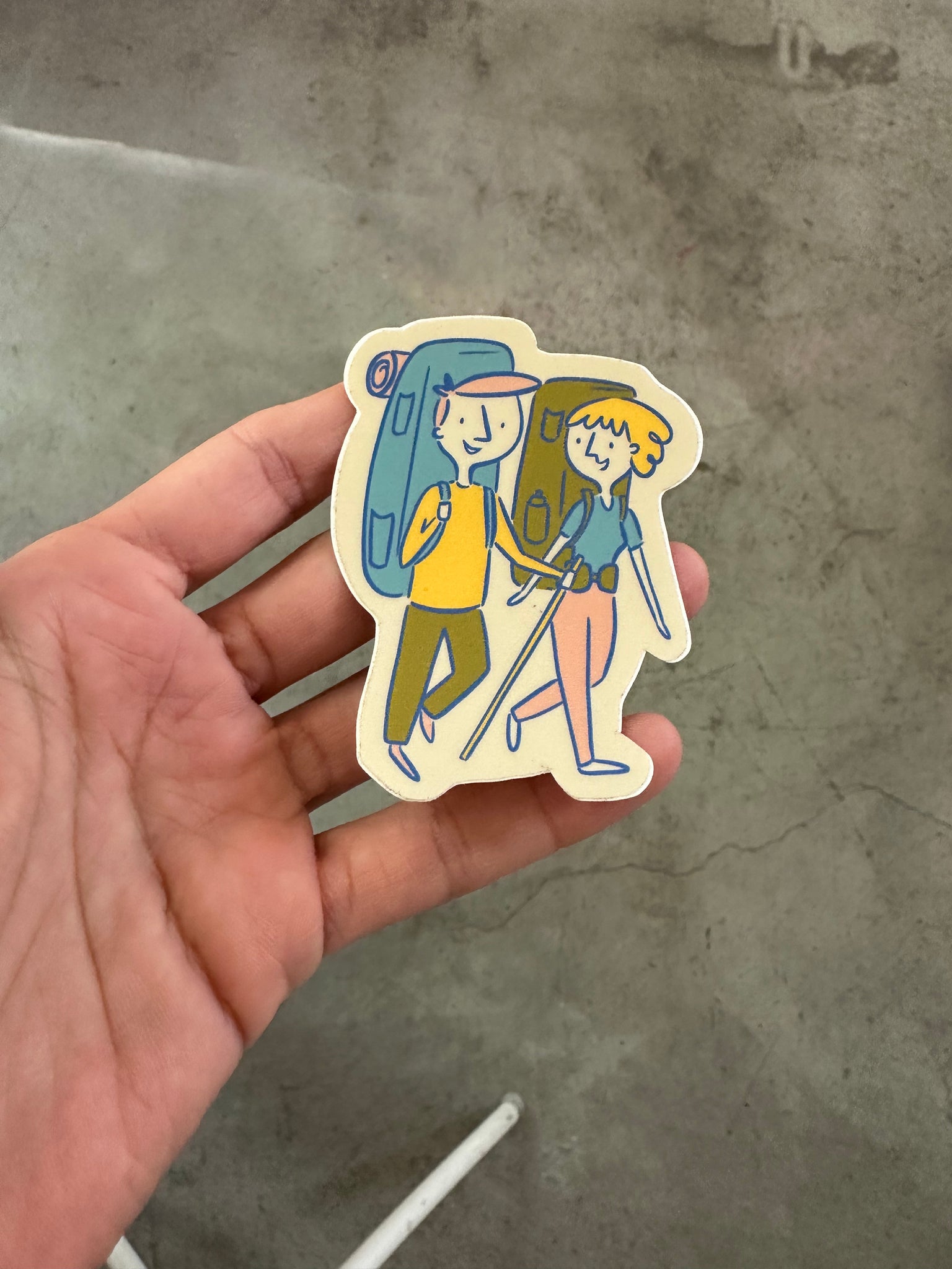 Backpack Couple Sticker