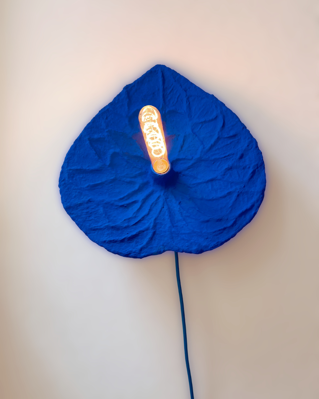 Matte Blue Anthurium Sconce