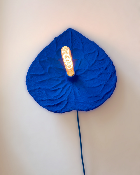 Matte Blue Anthurium Sconce