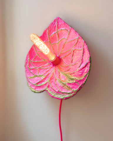 Pink Anthurium Sconce